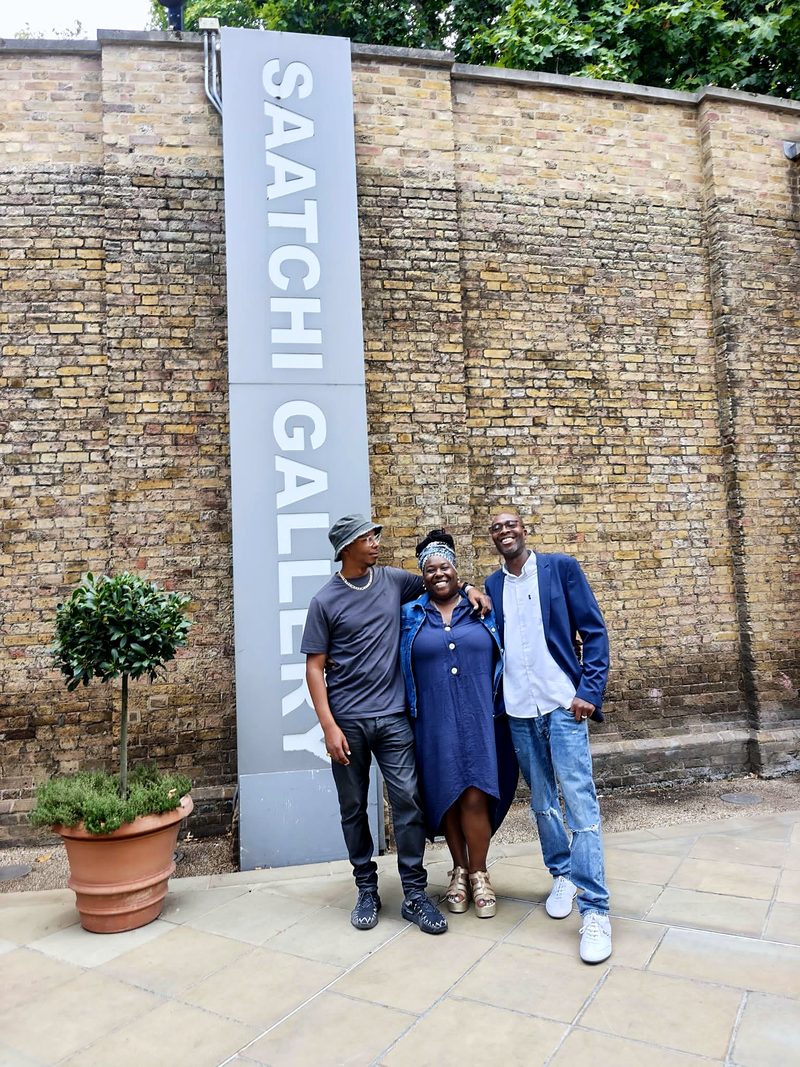 Photo 51’s founding team outside the Saatchi Gallery in London